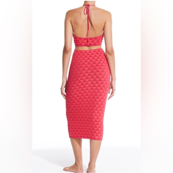 The Kiana Midi Dress in Texture Geo - Picture 2 of 4